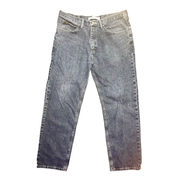 Lee Men’s Relaxed Fit Blue Jeans 36x32 Medium Wash USA Denim Straight Leg - Picture 1 of 7